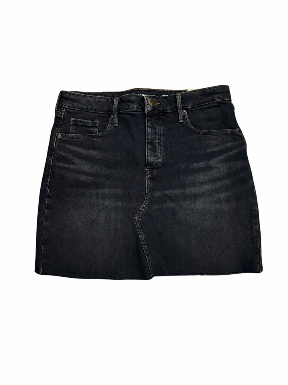 Old Navy High Waisted Slim Pocket Denim Mini Skirt size 12 NWT - Picture 2 of 5